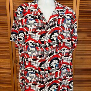 MARVEL CAPTAIN AMERICA SZ 3XL (54-56) SHORT SLEEVE CASUAL SHIRT